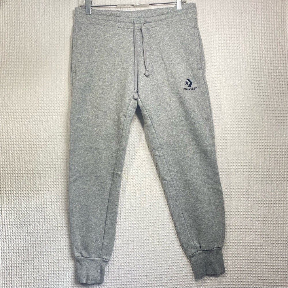 Converse Essentials Jogger Sweat Track Pants Light Gray; Women's Size Medium EUC